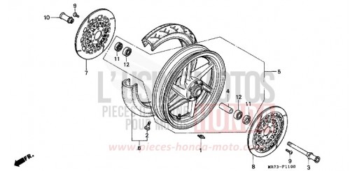 ROUE AVANT VFR750RJ de 1988